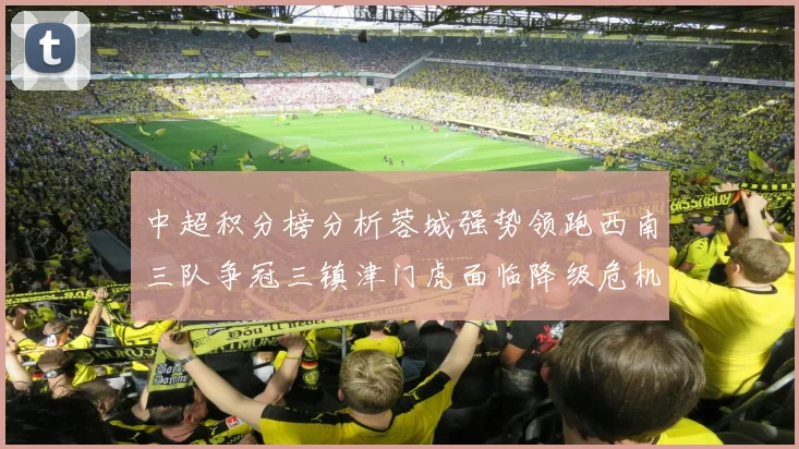 中超积分榜分析蓉城强势领跑西南三队争冠三镇津门虎面临降级危机